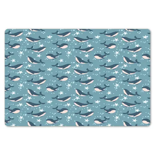 Klein - Oceaan - Walvis - Zeester Placemat vinyl groot 368 -zzsfeer1_Kitchenyeah-website
