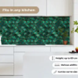 Schubben - Structuur - Diepgroene - Goud keuken achterwand 2 middel 871 -sfeer4_UK