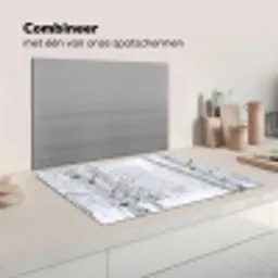 Berkenbomen - Sneeuw - Winter - Bos - Wit Inductie beschermer vinyl 3mm klein -wsfeer7_website