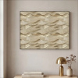 Golven - Patroon - Goud Textielframe zwart klein 947 -sfeer2