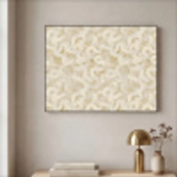 Abstract - Lijnen - Beige Textielframe zwart klein 947 -sfeer2