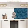 Keramiek - Structuur - Tegel - Blauw keuken achterwand 2 middel 871 -voor-na2_DE