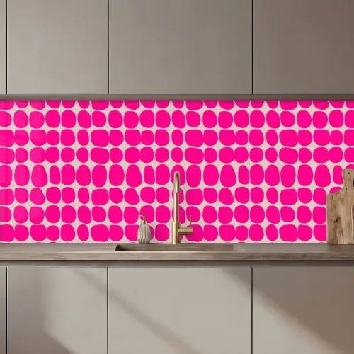 Stippen - Patroon - Roze keuken achterwand 2 middel 871 zz_3dshopping