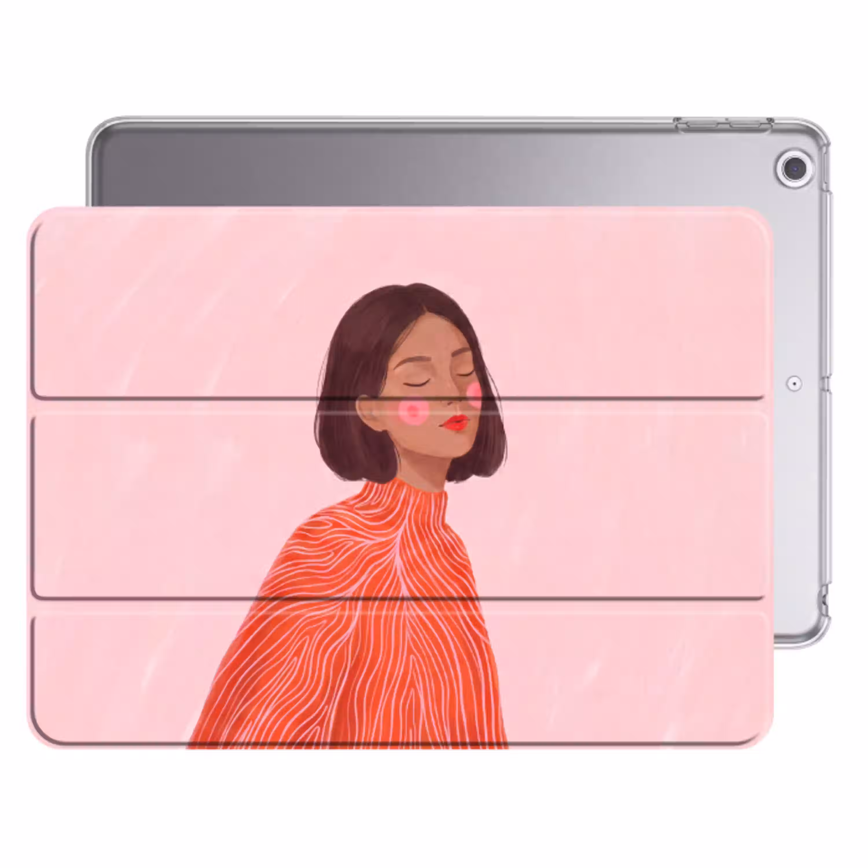 Vrouw - Portret - Modern - Kunst - Roze Apple iPad 2017 middel -threedimensional_3d_global