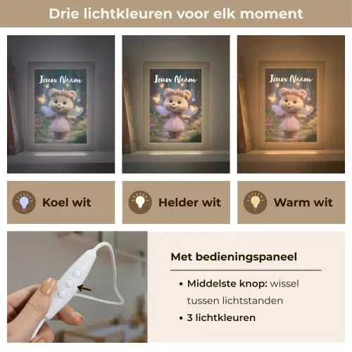 Beer - Vlinders - Bos - Fairy Light Box met kabel (Kinderlampje) klein -USP_lichtkleurNL