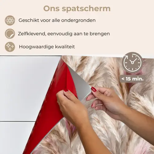 Pampasgras - Pluizig - Kleurrijk keuken achterwand spatscherm klein 900 -spatscherm_NL