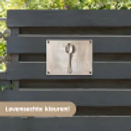 Lepel - Verf - Zilver tuinposter los doek klein -sfeer3