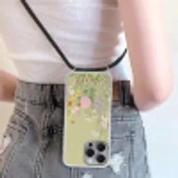 Botanisch - Bloemen - Kleurrijk Hoesje iPhone 16 Pro Max met koord klein -sfeer5