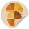 Cirkels - Geel - Minimalistisch Wandcirkel behangsticker klein -3d