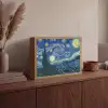 Sterrennacht - Schilderij - Oude meesters - Vincent van Gogh Light Box met batterij (Wandlamp) middel -sfeer2