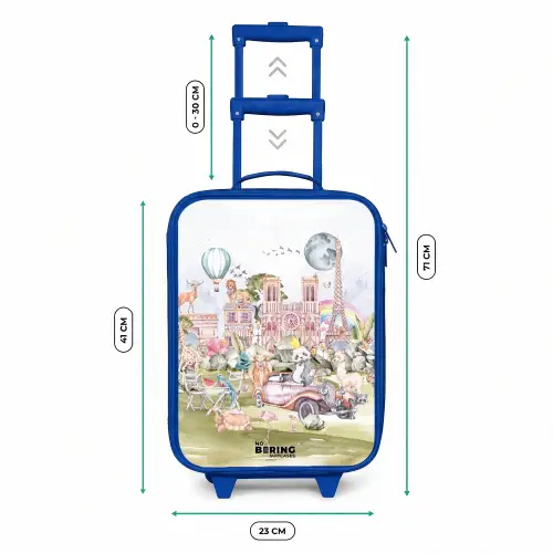 Dierlijke fantasiestad Kinderkoffer - Blauw klein -productfoto_formaten