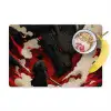 Krijger - Draak - Zwart - Rood - Rook Placemat vinyl groot -zzzproduct_Kitchenyeah-website