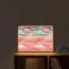 Golven - Kleurrijk - Abstract Light Box met batterij (Wandlamp kind) middel -sfeer1_kind