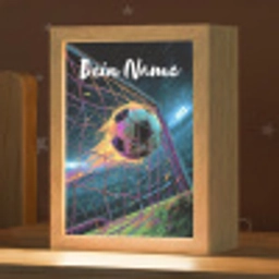 Neon - Net - Voetbal - Kleurrijk Light Box met kabel (Kinderlampje) klein -zzz_3d_website