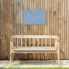 Golven - Ritmisch - Blauw Tuinposter op houten frame 2 cm dik klein 845 -sfeer4
