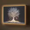 Sneeuwboom  - Lichtjes - Wit - Kleurrijk Light Box met batterij (Wandlamp) middel -z3d_website