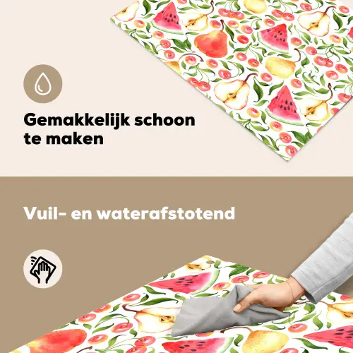 Fruit - Watermeloen - Kersen - Peer Inductie beschemer met haakjes klein 777 -ky-schoon-nl