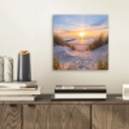 Strand - Zonsondergang - Natuur - Landschap aluminium wit klein -sfeer1