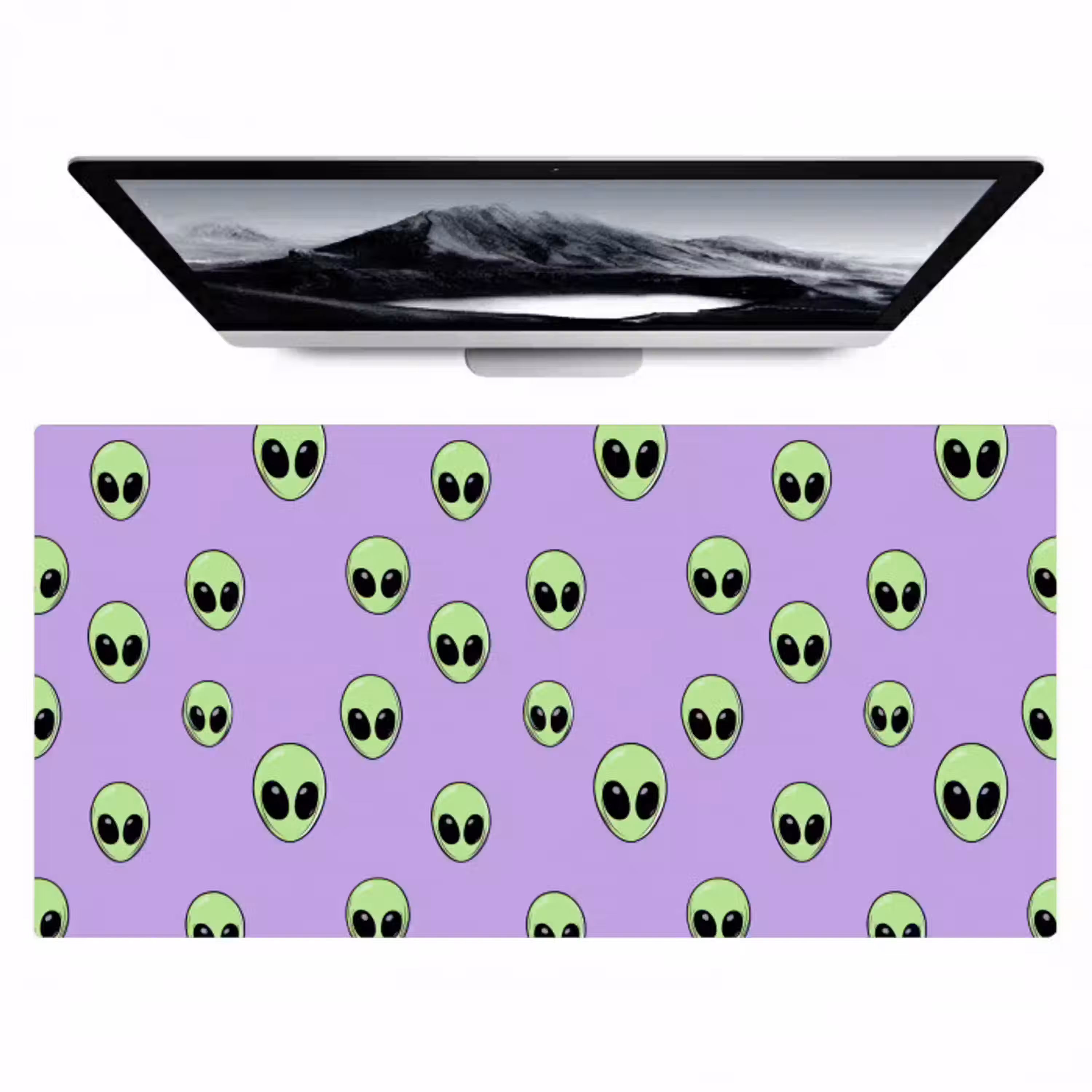 Alien - Retro - Lila Muismat XXL klein 681 -zzz3d