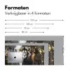 Leeuw - Portret - Verfspatten - Grijs Muismat XXL klein -sfeer5