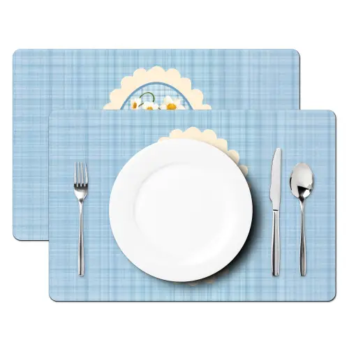 Aardbeien - Lijst - Rood - Geruit Placemat vinyl groot -zzsfeer2_Kitchenyeah-website