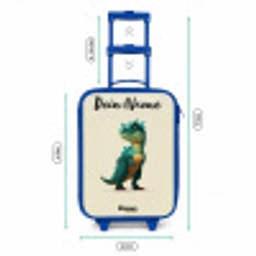 Dino - Dier - Groen Kinderkoffer - Blauw klein -productfoto_formaten