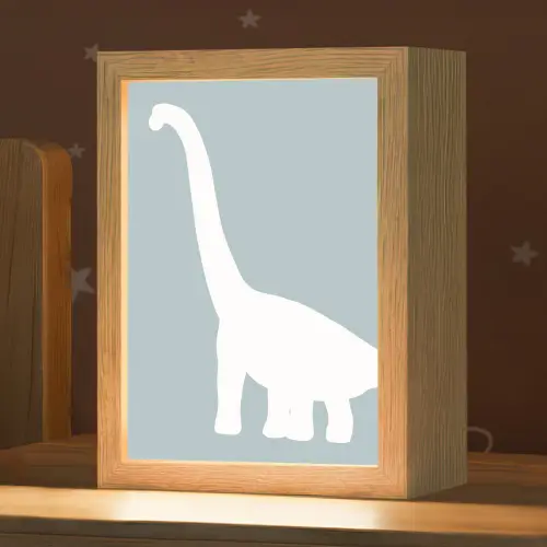 Dino - Brachiosaurus - Dinosaurus - Blauw Light Box met kabel klein -zzz_3d_website