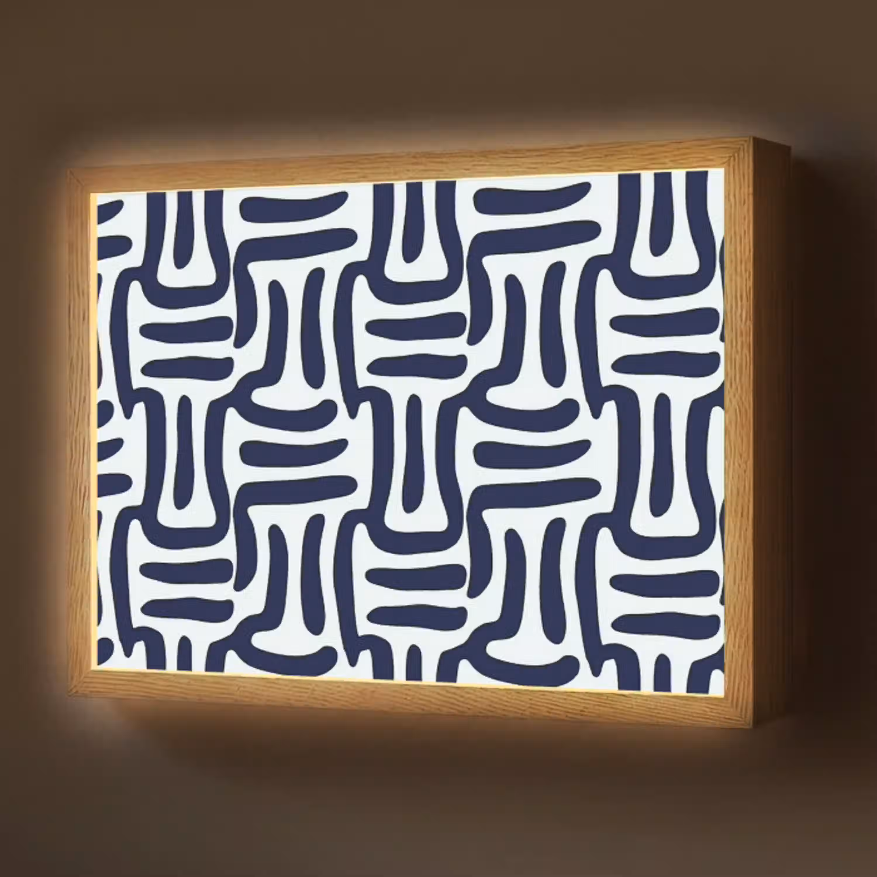 Abstract - Modern - Blauw Light Box met batterij (Wandlamp) middel 907 -z3d_website