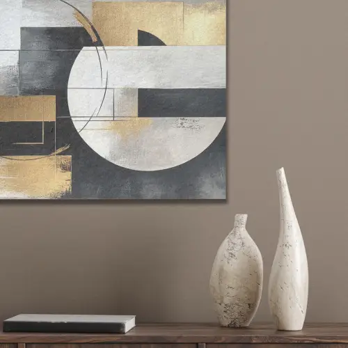 Abstract - Goud - Zilver - Vormen - Aesthetic PET vilt klein -sfeer6_closeup
