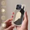Grafisch gebogen motief - Beige Telefoonhoesje iPhone 17 Pro klein -sfeer3_NL