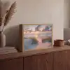 Zonsondergang - Zee - Strand - Duinen - Natuur Light Box met batterij (Wandlamp) middel -sfeer2