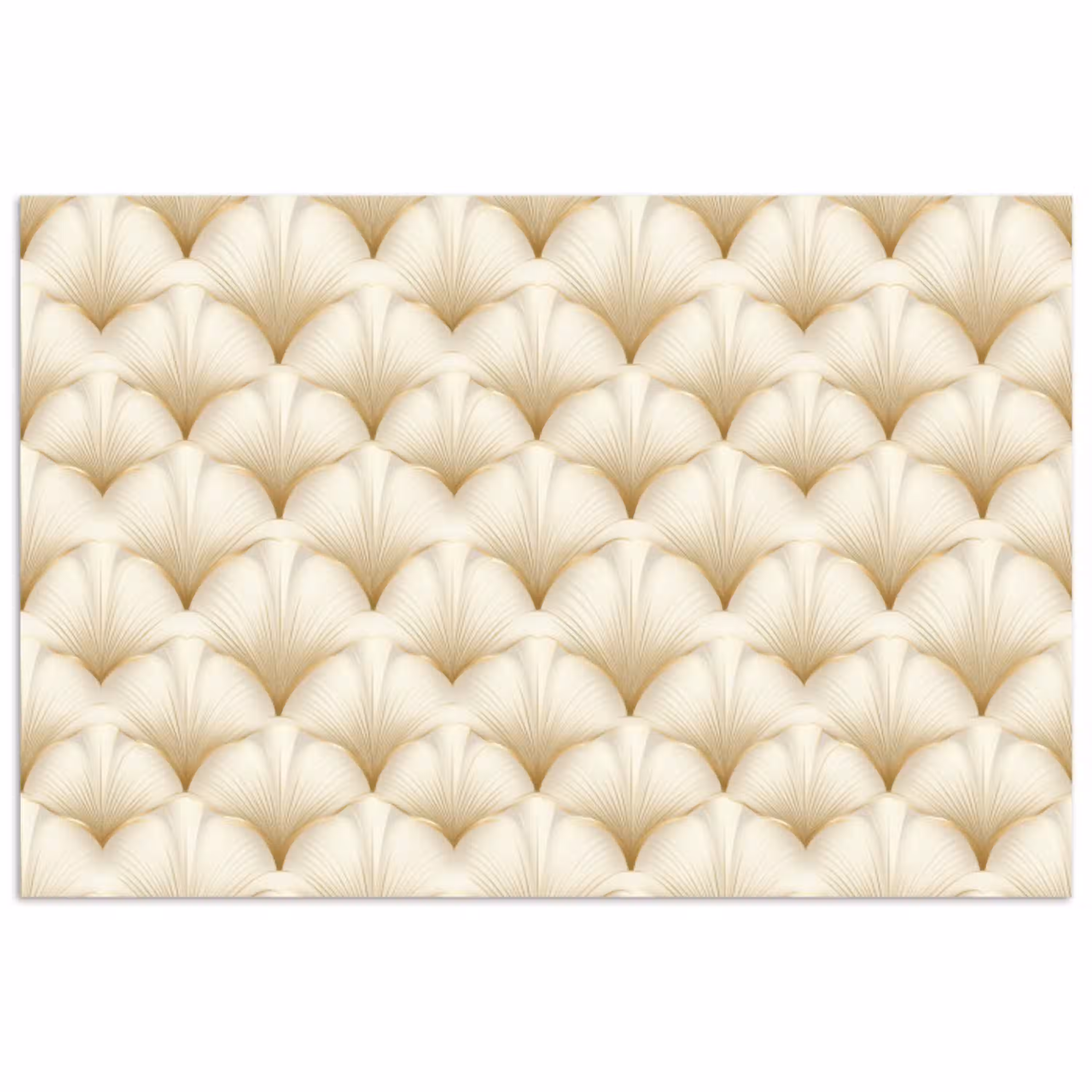 Waaier - Motief -  Goud poster papier klein 62 -3d