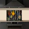 Kruiden - Lepel - Specerijen - Zwart - Keuken keuken achterwand spatscherm klein -sfeer1