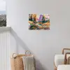 Rivier - Vallei vol bloemen - Levendig tuinposter los doek klein -sfeer8