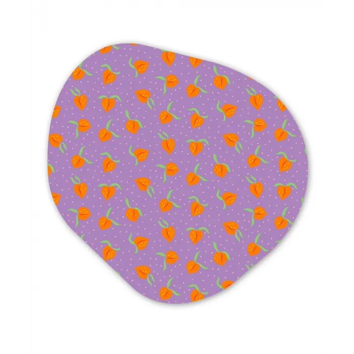 Paars - Oranje - Perzik Wandcirkel Organisch Forex 3mm klein 629 -3d