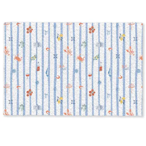 Zee - Sfeer - Strand - Blauw Deurmat klein 898 -zkaufland3d