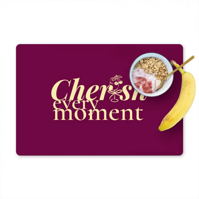 Cherish every moment - Cocktailglas - Bordeaux Placemat vinyl groot -zzzproduct_Kitchenyeah-website