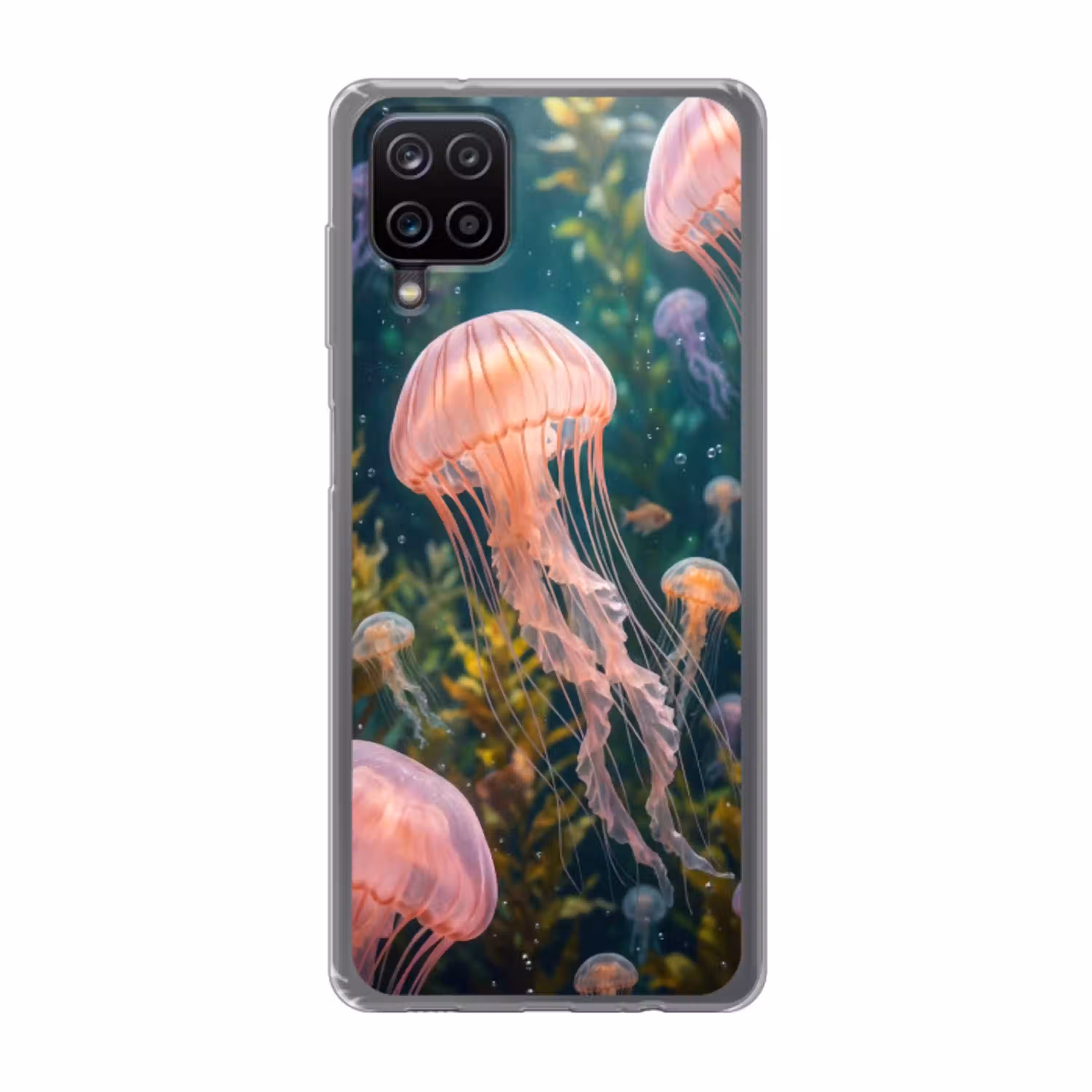 Kwal - Roze - Onderwater - Zeeleven - Dieren Telefoonhoesje Samsung Galaxy A12 klein -3d