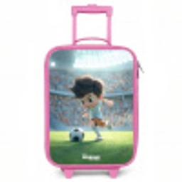 Jongen - Voetbal - Stadion - Zonlicht Kinderkoffer - Roze klein -3d