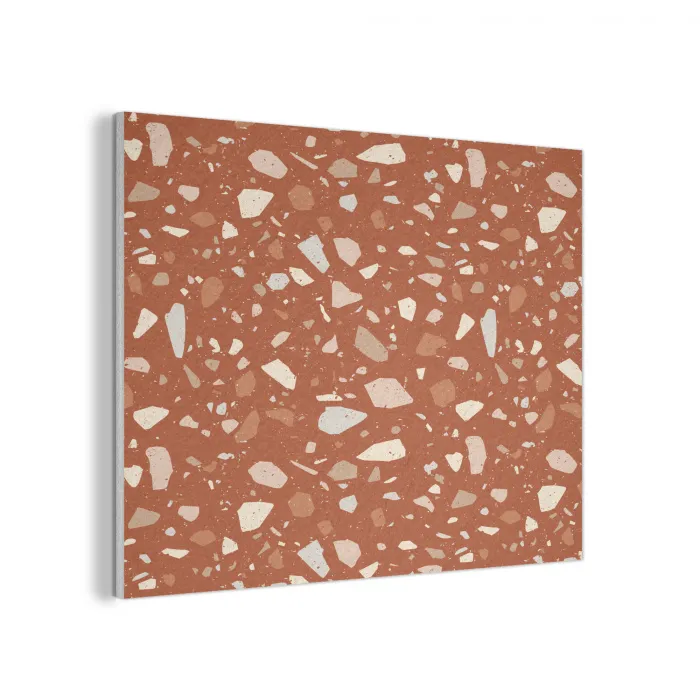 Terrazzo - Patroon - Klei PET vilt klein 837 -3d