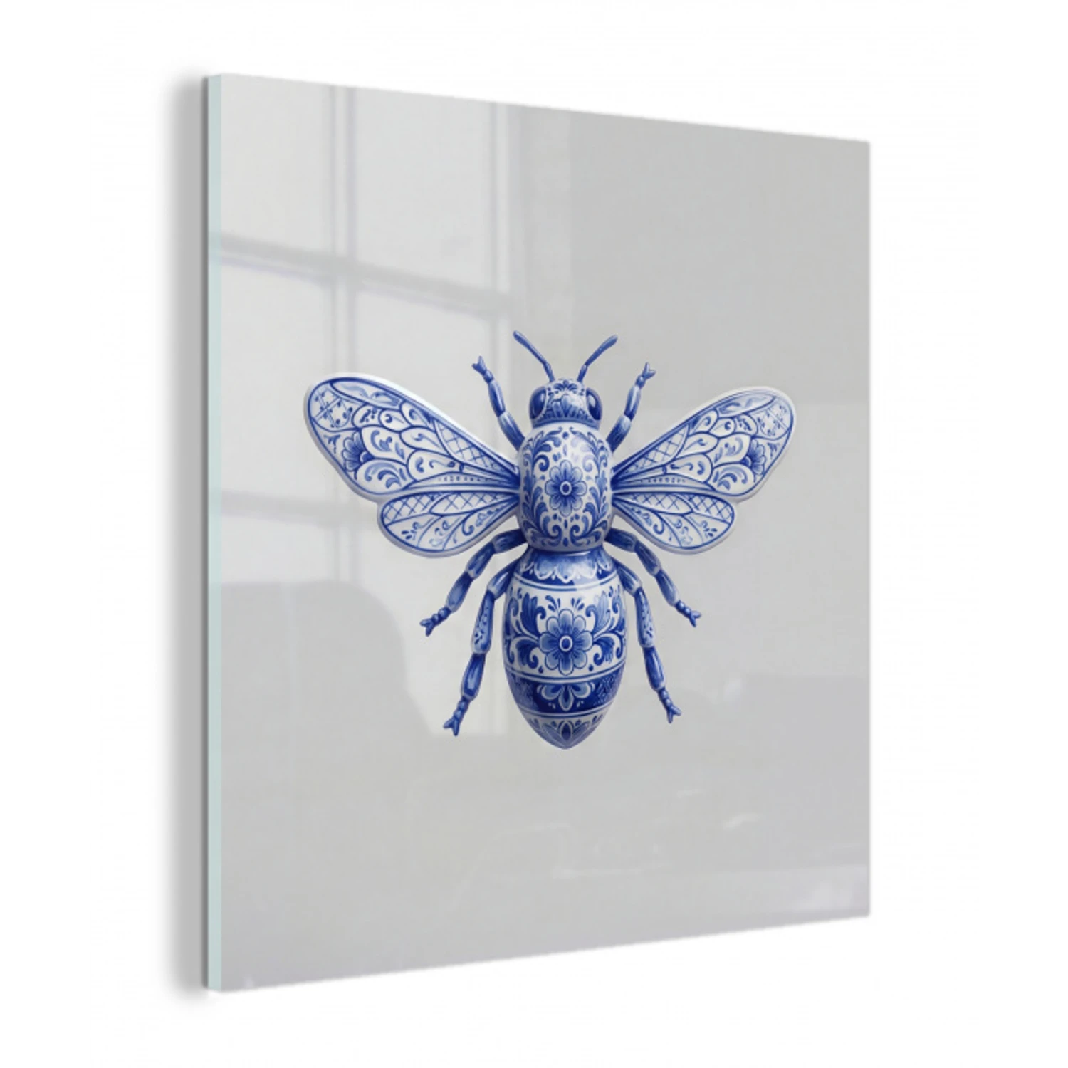 Bij - Modern - Delfts - Blauw plexiglas 5mm klein -z3d