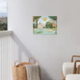 Jungle - Oase - Dieren - Kleurrijk tuinposter los doek klein -sfeer8