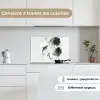 Lotusbloemen - Vissen - Bladeren - Zwart keuken achterwand spatscherm klein -sfeer4_FR