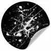 Verfspatten - Wit - Abstract - Explosie Wandcirkel behangsticker klein -3d