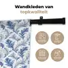 Frans - Citroen - Bladeren  - Blauw Wandkleed katoen klein 269 -sfeer2