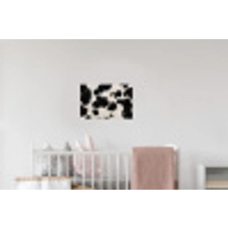 Bont - Textuur - Zwart - Wit Muursticker klein -kinderkamer