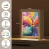 Bloemexplosie - Veelkleurig - Bewegend Light Box met kabel (Tafellamp) klein -USP_NL