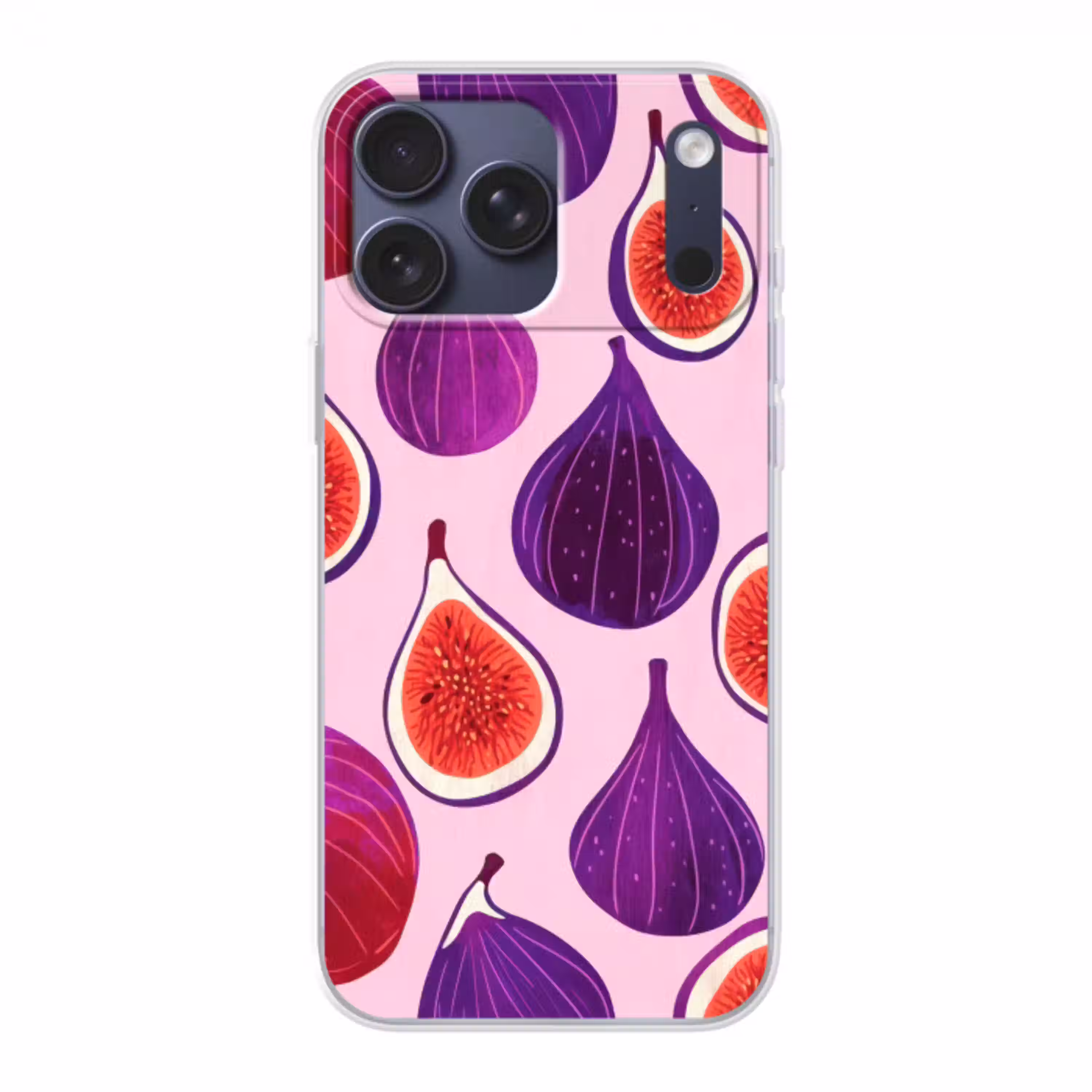 Vijgen - Roze - Paars Telefoonhoesje iPhone 17 Pro Max klein -3d