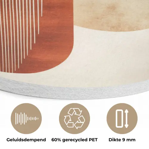 Bogen - Beige - Vormen Akoestische PET Vilt - Rond klein -closeup_NL