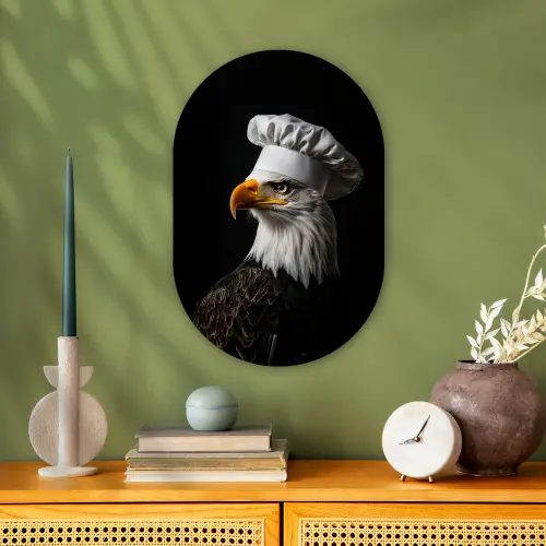Arend -Amerika - Koksmuts - Vogel - Stoer Wandcirkel Ovaal Forex klein -sfeer2